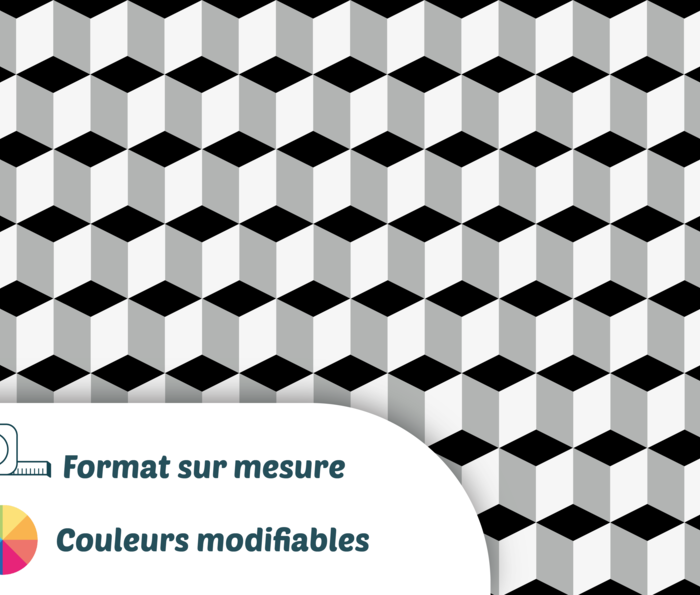 Zoom - Motif effet cubes